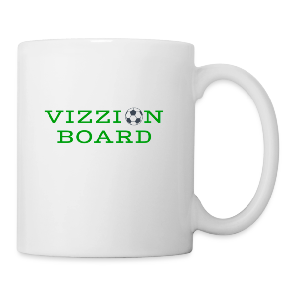 Vizzionboard White Mug With Light Logo